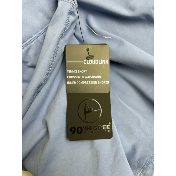 NWT 90 Degree Reflex Tennis Skirt  Blue Patterns Ruffle Back Skort Sz XL New - Picture 10 of 10
